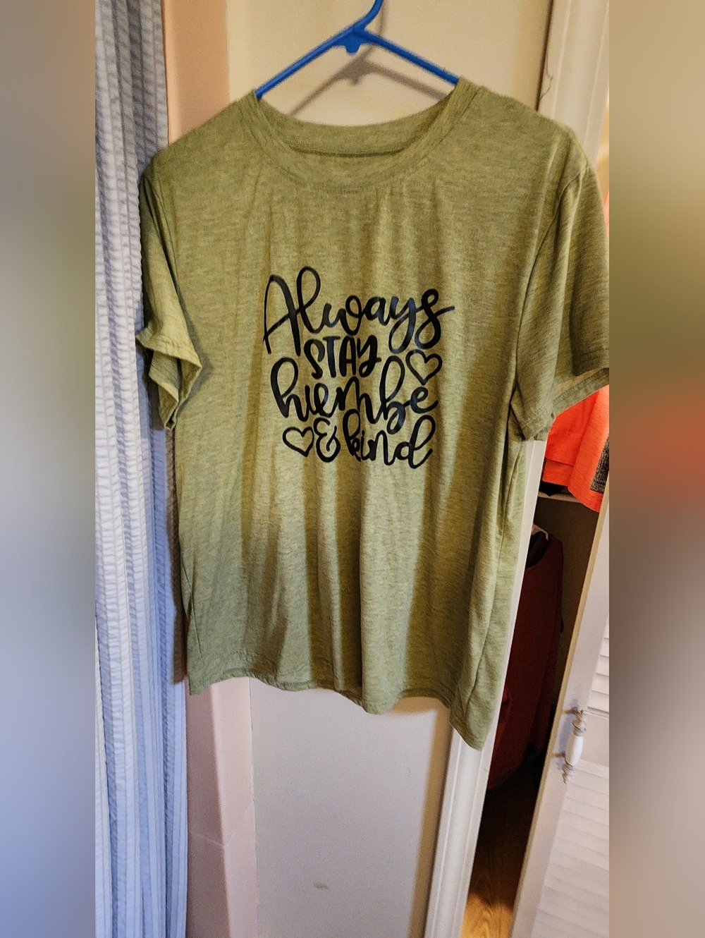 Graphic Tee "Always Stay Humble & Kind" in Olive Green